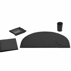 Limac Design Bürozubehör-5er-Set Schreibtischzubehör aus Leder, Made in Italy - Medea