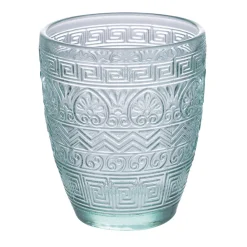 Viadurini Kitchen Gläser Set-12er-Set Wassergläser 300 ml aus farbigem Glas und Reliefarbeit - Meerjungfrau