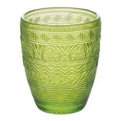 Viadurini Kitchen Gläser Set-12er-Set Wassergläser 300 ml aus farbigem Glas und Reliefarbeit - Meerjungfrau