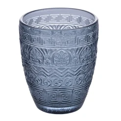 Viadurini Kitchen Gläser Set-12er-Set Wassergläser 300 ml aus farbigem Glas und Reliefarbeit - Meerjungfrau