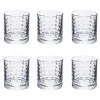 Viadurini Kitchen Gläser Set-12er-Set Wassergläser 400 ml aus Glas mit Diamantdekoration - Wisky