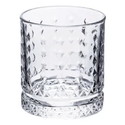 Viadurini Kitchen Gläser Set-12er-Set Wassergläser 400 ml aus Glas mit Diamantdekoration - Wisky