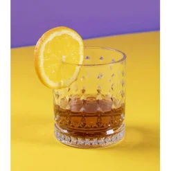 Viadurini Kitchen Gläser Set-12er-Set Wassergläser 400 ml aus Glas mit Diamantdekoration - Wisky