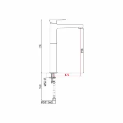 Viadurini Taps Waschbeckenarmaturen-Erweiterter Mischer für modernes Waschbecken aus Messing Made in Italy - Sindra