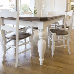 Viadurini Living Esstische Nach Mass|Esstische-Esche-Esstisch und 4 Stühle inklusive Made in Italy