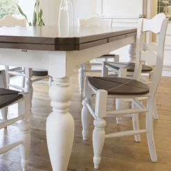 Viadurini Living Esstische Nach Mass|Esstische-Esche-Esstisch und 4 Stühle inklusive Made in Italy