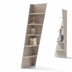 Viadurini Living Moderne Design Bücherregale-Esquina lackiertes MDF-Design-Eck-Bücherregal, hergestellt in Italien