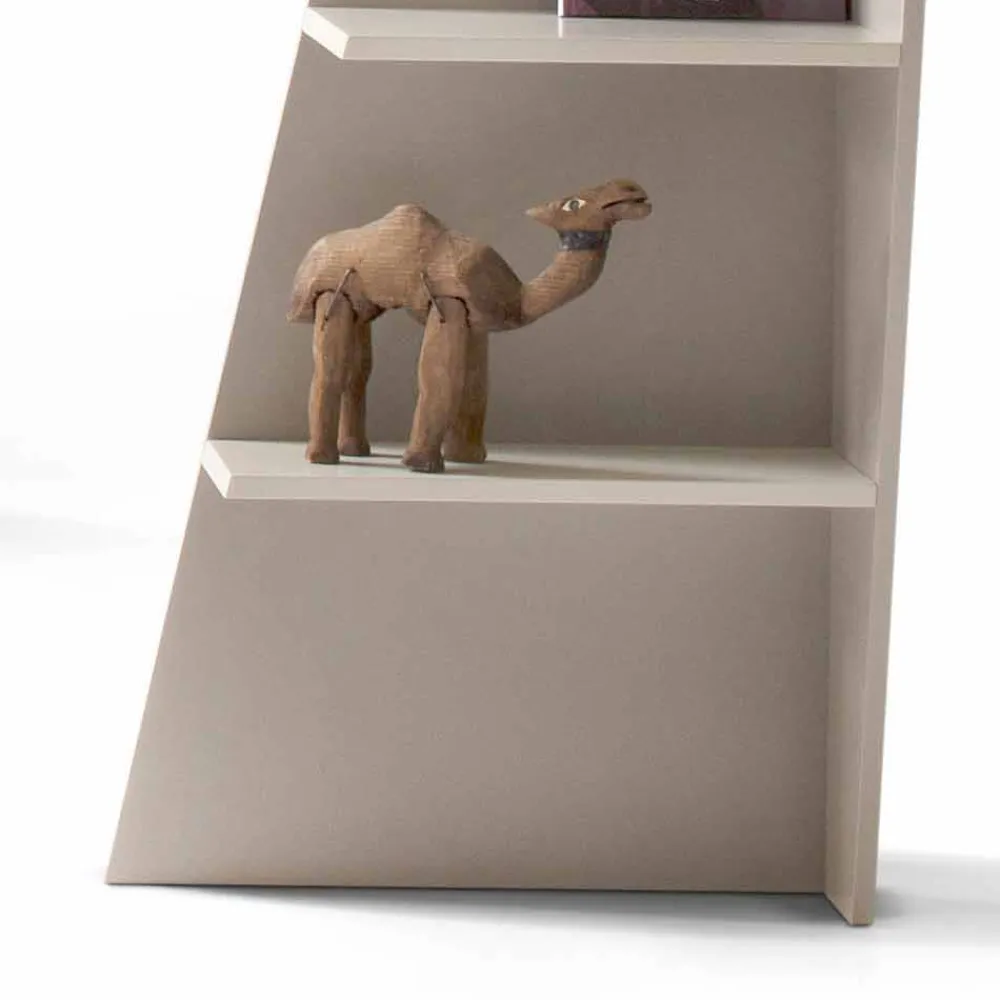 Viadurini Living Moderne Design Bücherregale-Esquina lackiertes MDF-Design-Eck-Bücherregal, hergestellt in Italien