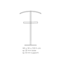 Viadurini Living Garderobenständer-Essential Bodengarderobe aus transparentem Acryl-Kristall - Ginergo