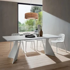 Viadurini Living Esstische-Esstisch aus Fenix und lackiertem Metall Made in Italy - Dotto