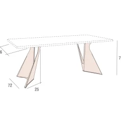 Viadurini Living Esstische-Esstisch aus Fenix und lackiertem Metall Made in Italy - Dotto