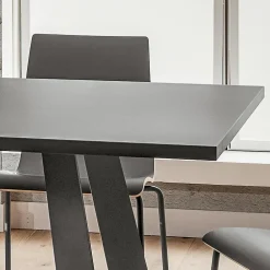 Viadurini Living Esstische-Esstisch aus Fenix und Metall Made in Italy, Luxus - Pinocchio