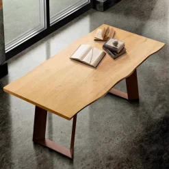 Viadurini Living Esstische-Esstisch aus Furnierholz und Metall made in Italy, Flora