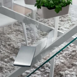Viadurini Living Esstische-Esstisch aus gehärtetem Glas und Luxusmetall Made in Italy - Carlino