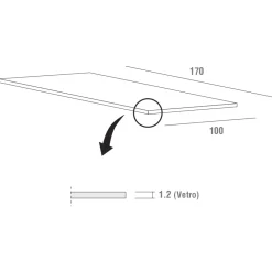 Viadurini Living Esstische-Esstisch aus gehärtetem Glas und Luxusmetall Made in Italy - Carlino