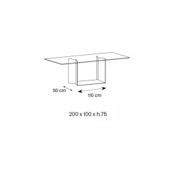 Viadurini Living Esstische Nach Mass|Esstische-Esstisch aus geräuchertem oder extraleichtem Glas Made in Italy - Moro