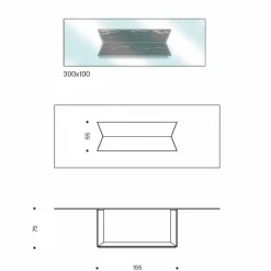 Viadurini Living Esstische Nach Mass|Esstische-Esstisch aus Glas mit Metall- und Marmorsockel Made in Italy - Minera