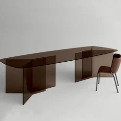 Viadurini Living Esstische Nach Mass|Esstische-Esstisch aus Glas mit rechteckiger Platte Made in Italy - Charles