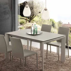 Viadurini Ausziehbare Esstische-Esstisch aus Glaskeramik verlängerung nach Bucheröffnung bis 240 cm Terni