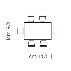 Viadurini Living Esstische-Esstisch aus grauem Fenix und lackiertem Stahl, hergestellt in Italien – Settimmio