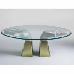 Viadurini Living Esstische-Esstisch aus Holz mit Tischplatte aus Glas, made in Italy, Bartolo