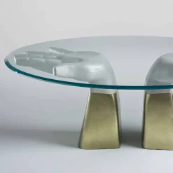 Viadurini Living Esstische-Esstisch aus Holz mit Tischplatte aus Glas, made in Italy, Bartolo