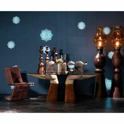 Viadurini Living Esstische-Esstisch aus Holz mit Tischplatte aus Glas, made in Italy, Bartolo