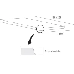 Viadurini Living Esstische-Esstisch aus Holz und Aluminium Made in Italy, Precious - Lingotto