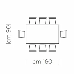 Viadurini Living Esstische-Esstisch aus HPL-Laminat und feinem Made in Italy-Stahl - Settimmio