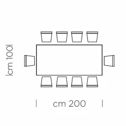 Viadurini Living Esstische-Esstisch aus HPL-Laminat und feinem Made in Italy-Stahl - Settimmio