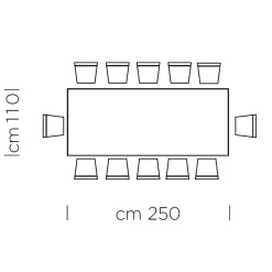 Viadurini Living Esstische-Esstisch aus HPL-Laminat und feinem Made in Italy-Stahl - Settimmio