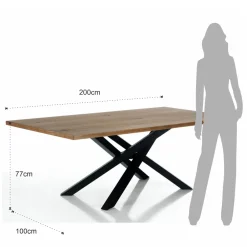 Viadurini Living Esstische-Esstisch aus massivem Birkenholz – afrikanisch