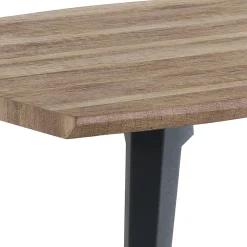 Viadurini Living Esstische-Esstisch aus Mdf Eiche und mattschwarzem Stahl - Gherardo