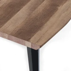 Viadurini Living Esstische-Esstisch aus Mdf Eiche und mattschwarzem Stahl - Gherardo