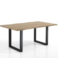 Viadurini Living Esstische-Esstisch aus Mdf mit Beinen aus schwarz lackiertem Stahl - Cheetah