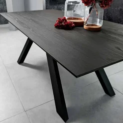 Viadurini Living Esstische-Esstisch aus MDF-Holz und Metall made in Italy, Wilmer