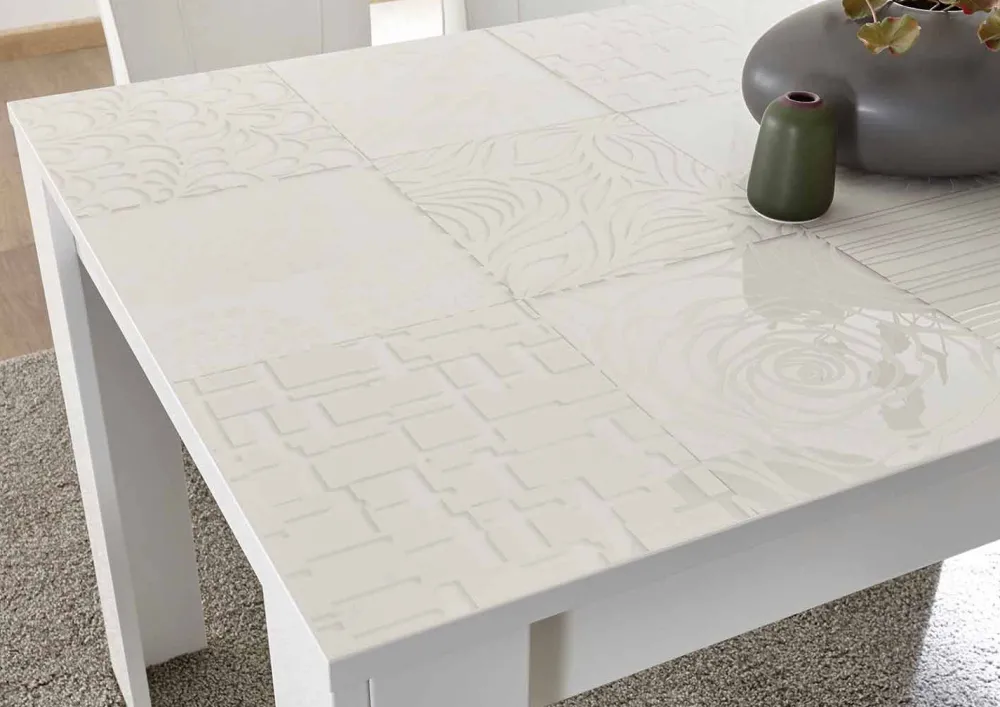 Viadurini Living Ausziehbare Esstische-Esstisch aus Melamin Ausziehbar bis 185 cm Made in Italy - Aneta