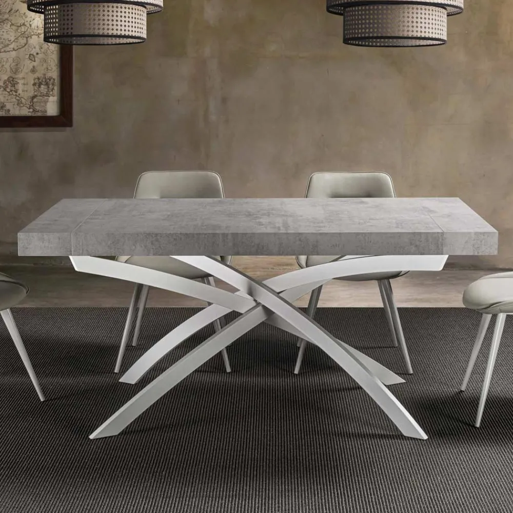 Viadurini Living Ausziehbare Esstische-Esstisch aus Melaminholz ausziehbar bis 280 cm - Lukas