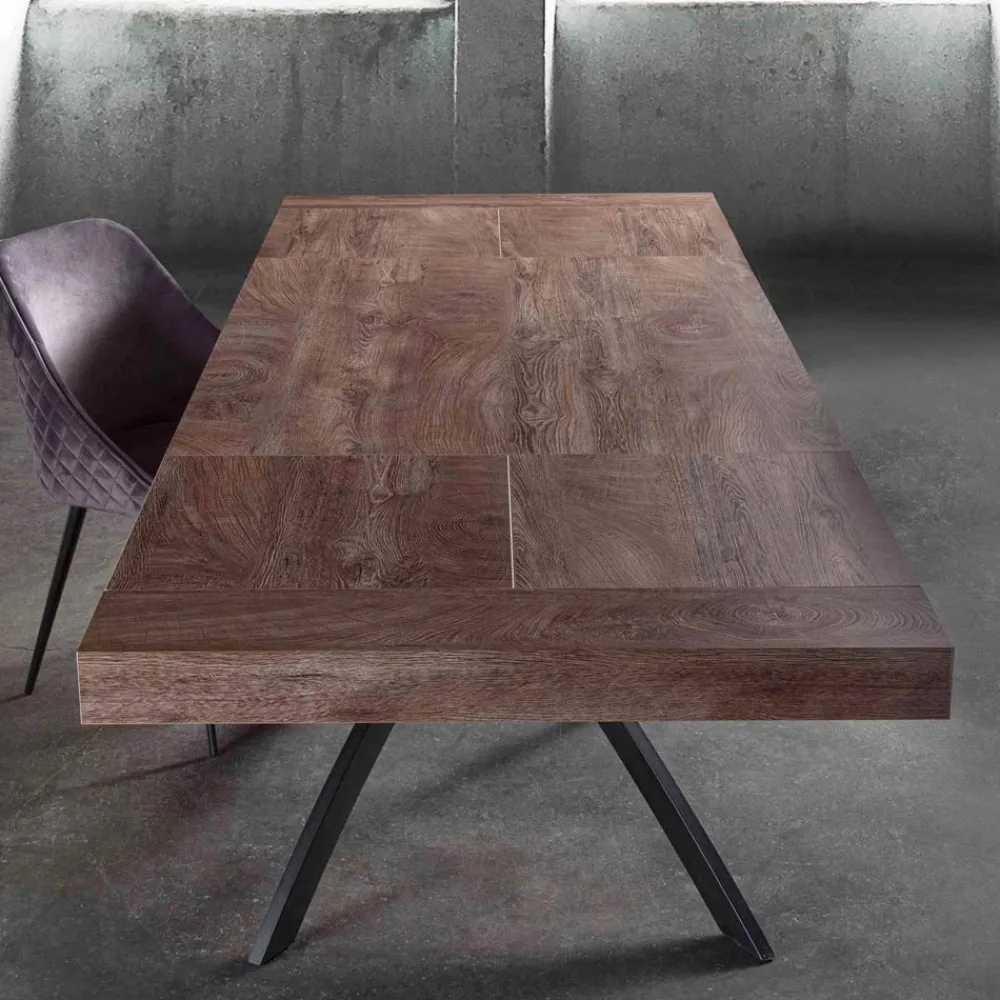 Viadurini Living Ausziehbare Esstische-Esstisch aus Melaminholz ausziehbar bis 280 cm - Lukas