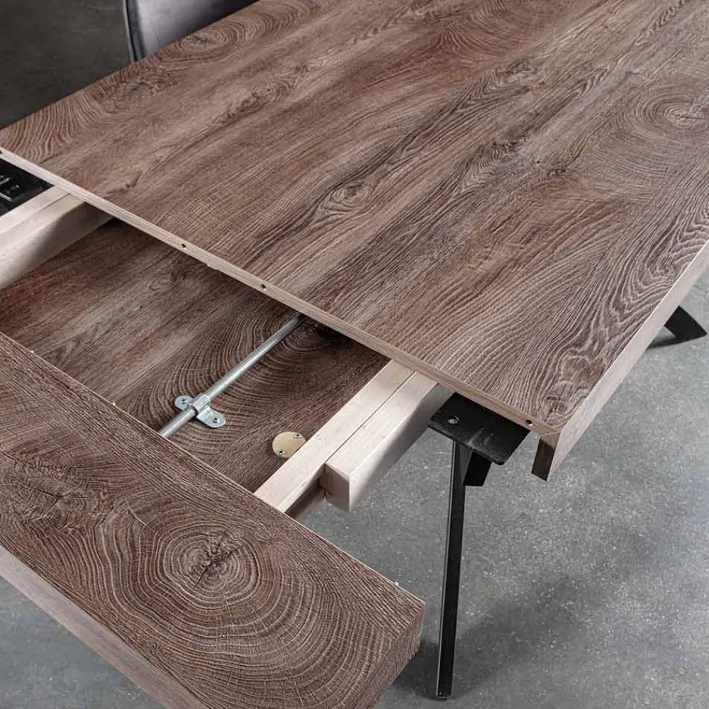 Viadurini Living Ausziehbare Esstische-Esstisch aus Melaminholz ausziehbar bis 280 cm - Lukas