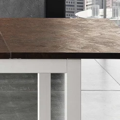 Viadurini Living Ausziehbare Esstische-Esstisch aus Metall auf 180 cm ausziehbar Made in Italy - Beatrise