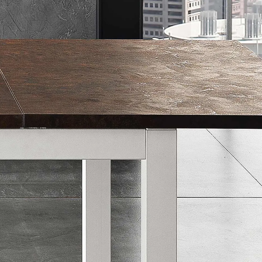 Viadurini Living Ausziehbare Esstische-Esstisch aus Metall auf 180 cm ausziehbar Made in Italy - Beatrise