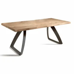 Viadurini Living Esstische-Esstisch aus Metall und furnierter Eiche Made in Italy - Aryssa