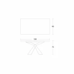 Viadurini Living Esstische-Esstisch aus Metall und Keramikplatte Design Made in Italy - Sinesio