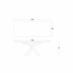 Viadurini Living Esstische-Esstisch aus Metall und Keramikplatte Design Made in Italy - Sinesio