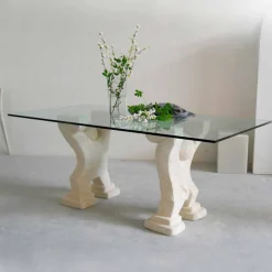 Viadurini Living Esstische Nach Mass|Esstische-Esstisch aus Stein und Kristall in modernem Design Medusa