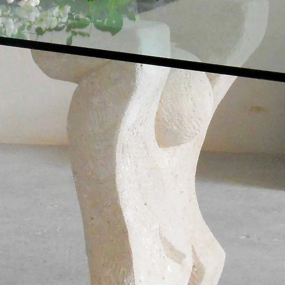 Viadurini Living Esstische Nach Mass|Esstische-Esstisch aus Stein und Kristall in modernem Design Medusa