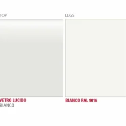 Viadurini Living Esstische-Esstisch aus weißem Glas und lackiertem Metall Made in Italy - Brooch