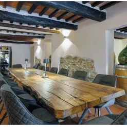 Viadurini Living Esstische Nach Mass|Esstische-Esstisch aus weltlicher Eiche und Metallgestell Made in Italy - Dite