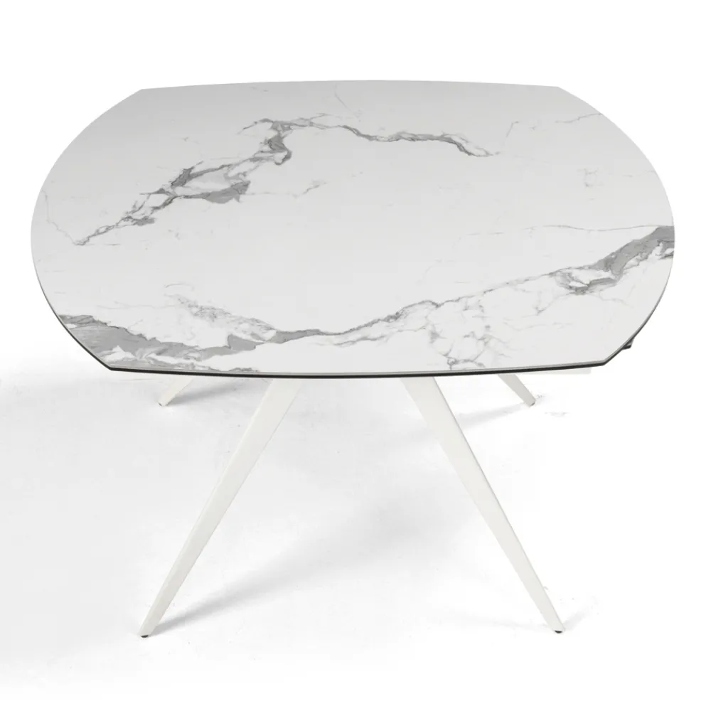 Viadurini Living Ausziehbare Esstische-Esstisch ausziehbar auf 180 cm in Grès mit Metallfuß - Beatriz